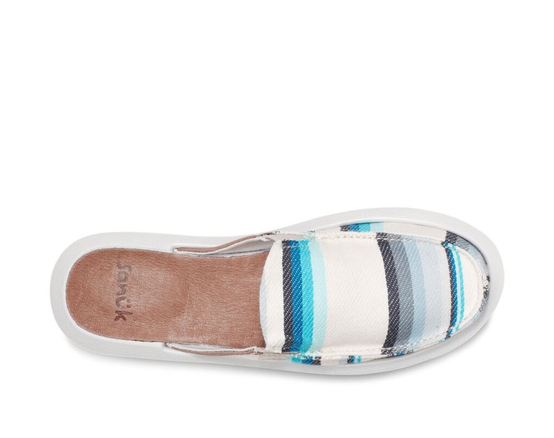 Blue Sanuk You Got My Back Blanket Sustainable Slip On Women's Sandals | 06OGTIBDW