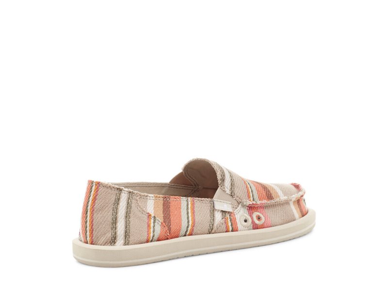 Brown Sanuk Donna Blanket Slip On Women's Shoes | 24FLRKCQP