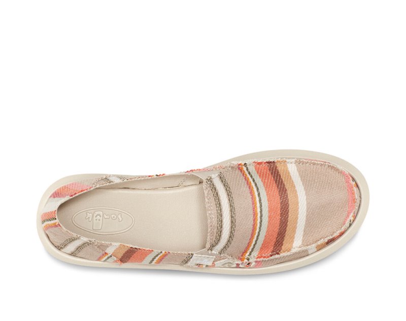 Brown Sanuk Donna Blanket Slip On Women's Shoes | 24FLRKCQP