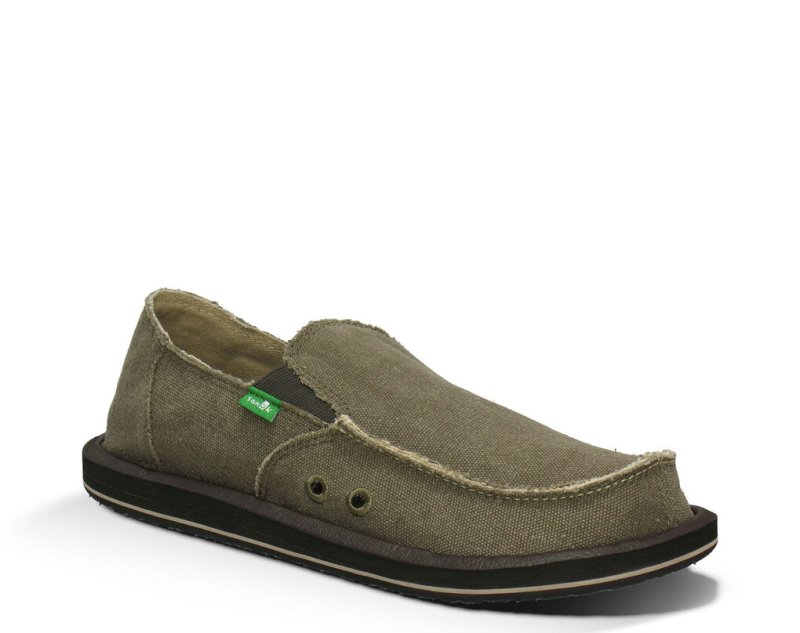 Brown Sanuk Vagabond Men's Shoes | 46MDCOJNW