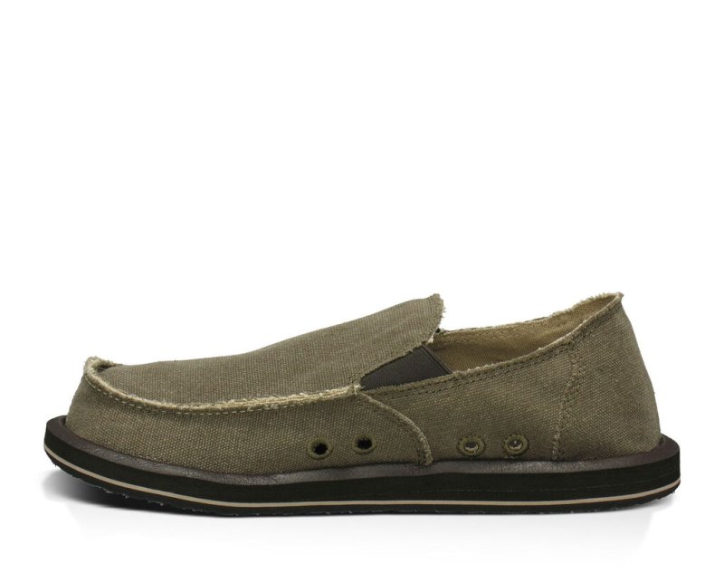 Brown Sanuk Vagabond Men's Shoes | 46MDCOJNW