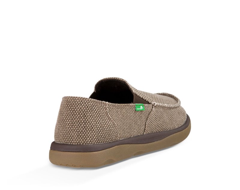 Brown Sanuk Vagabond Tripper Men's Sidewalk Surfers | 40BUDJGKF