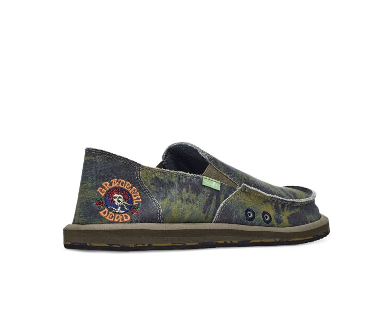 Green / Navy Sanuk Vagabond Kids' Sidewalk Surfers | 95COGUJDS