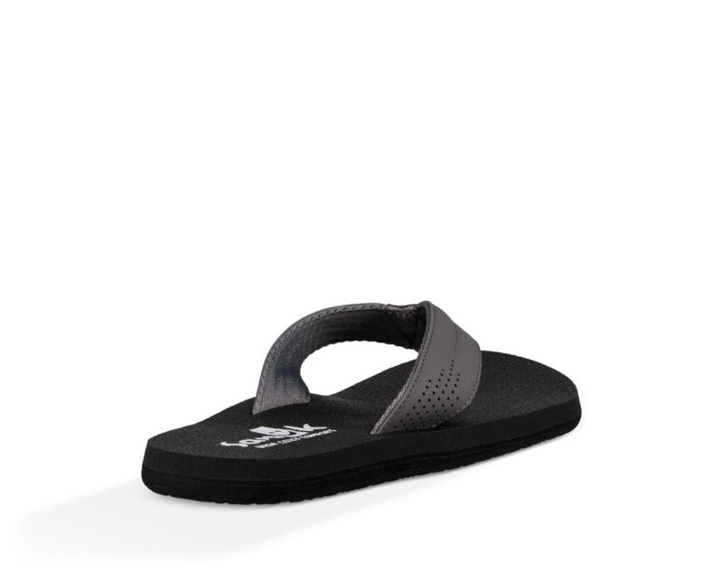 Grey / Grey Sanuk Beer Cozy Coaster Men's Flip Flops | 63GXEDCUV