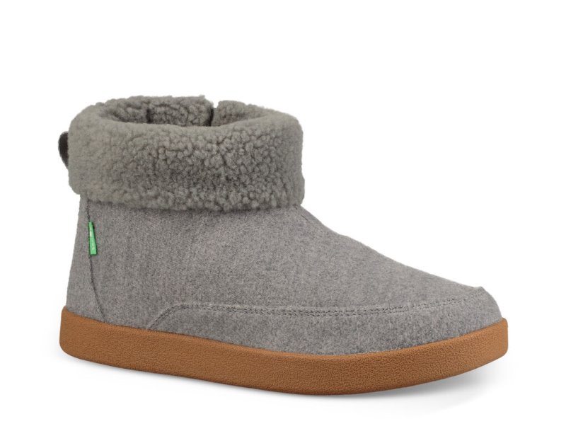 Grey Sanuk New Bootah Women's Boots | 73CKSIAQD