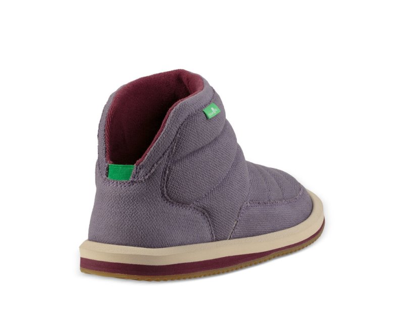 Grey Sanuk Puff N Chill Cotton Women's Boots | 69YPIBNQS