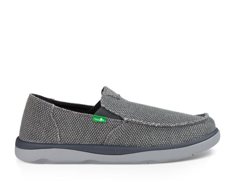 Grey Sanuk Vagabond Tripper Men\'s Sidewalk Surfers | 83RCGOSTJ