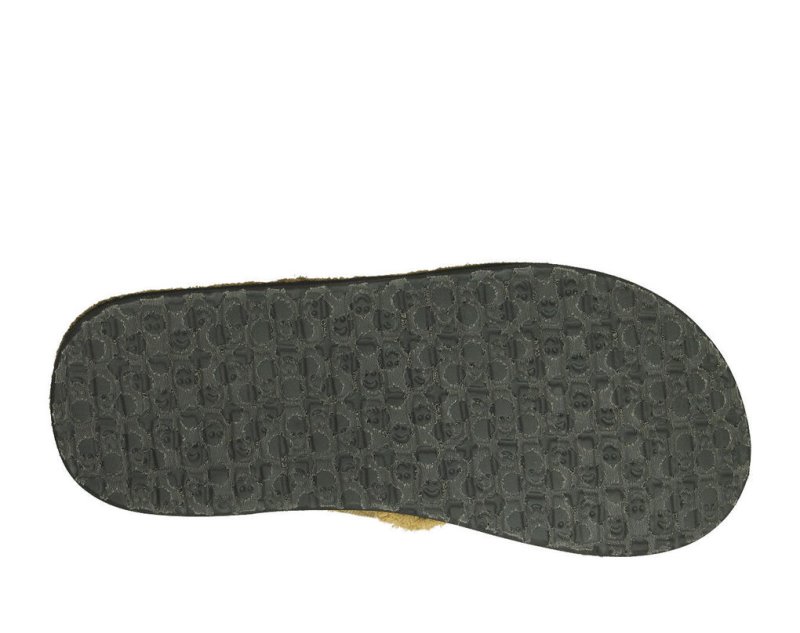 Khaki Sanuk Fraid Not Men's Flip Flops | 69CTLQUDP