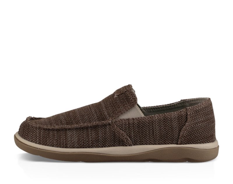 Khaki Sanuk Mesh Vagabond Tripper Men's Sidewalk Surfers | 60VWEBTOZ