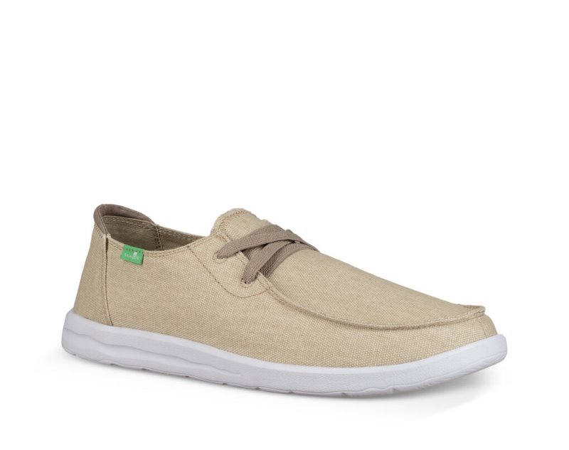 Khaki Sanuk Shaka Men's Shoes | 74TWRIQOK