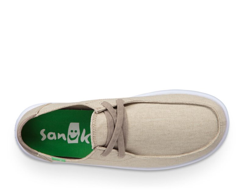 Khaki Sanuk Shaka Men's Shoes | 74TWRIQOK