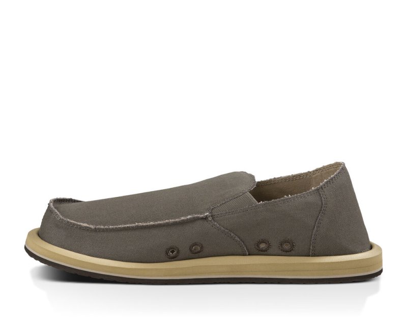 Khaki Sanuk Vagabond Men's Shoes | 56AXGLVSE