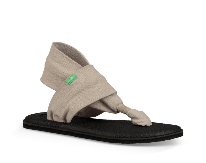 Light Beige Sanuk Yoga Sling 2 Light Women's Flip Flops | 90EJPHDZW