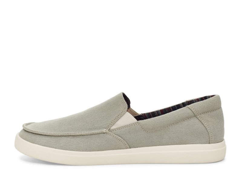 Light Green Sanuk Sideline 2 Hemp Slip On Men's Sidewalk Surfers | 85GVRXBSU