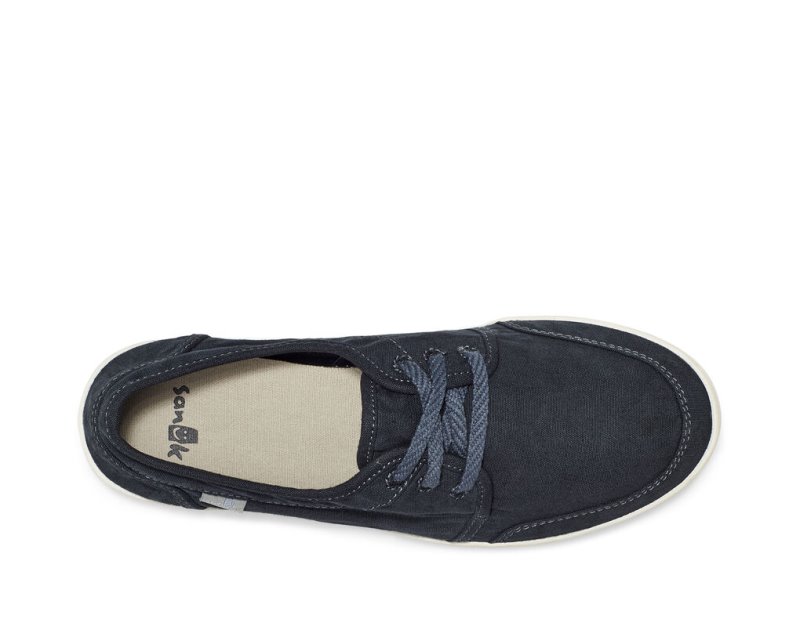 Navy Sanuk Pair O Dice Lace Women's Sidewalk Surfers | 23BCJZVDS