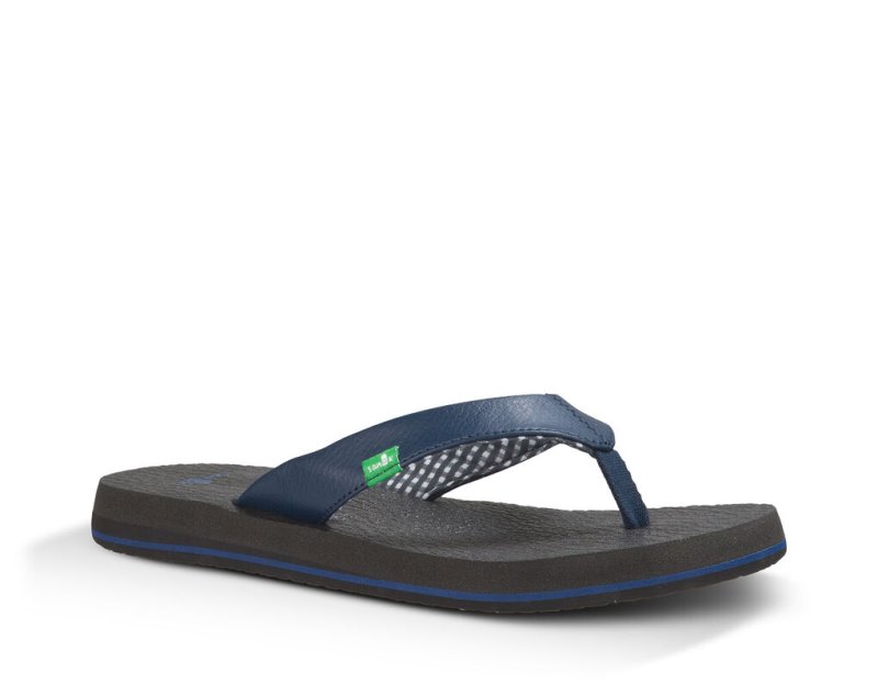 Navy Sanuk Yoga Mat Women's Flip Flops | 89KXGMPZY