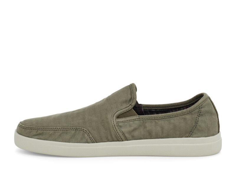 Olive Sanuk Vagabond Slip On Sneaker Wash Vegan Men's Shoes | 30WQCRMNL