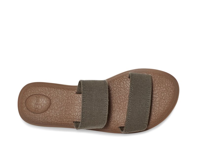 Olive Sanuk Yoga Gora Women's Sandals | 01CRHBQPI