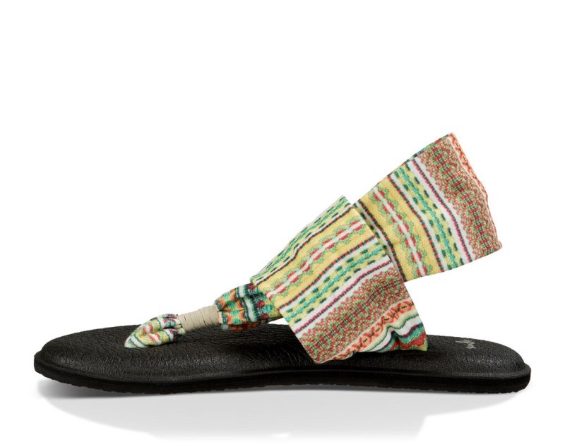 Orange Sanuk Yoga Sling 2 Prints Women's Sandals | 29TSVQEZK