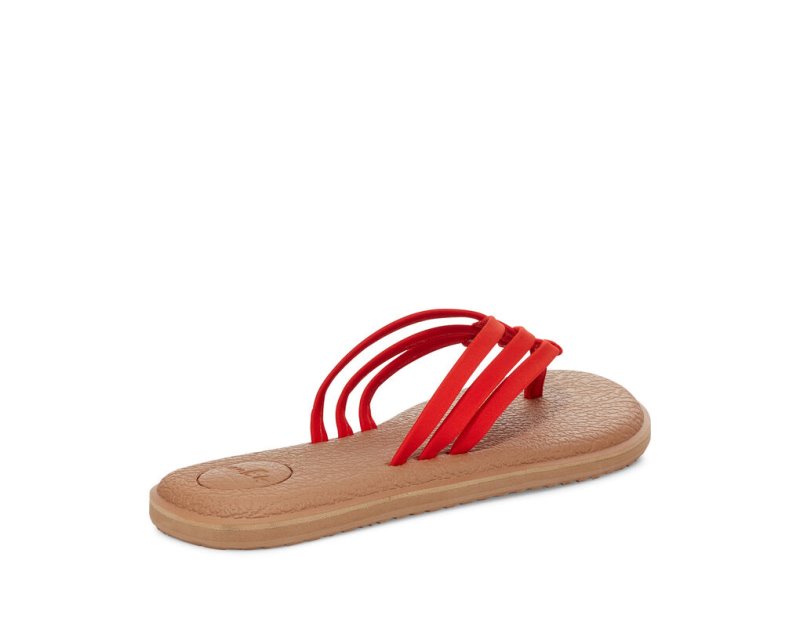 Pink Sanuk Yoga Salty Women's Sandals | 46MILHWKO