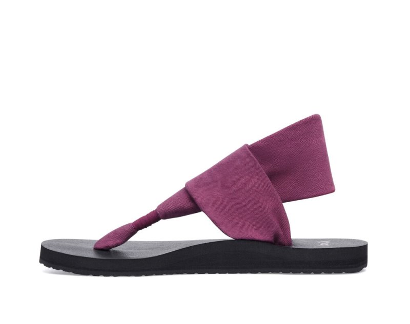 Purple Sanuk Sling St Vegan Women's Sandals | 61VAUFTGO