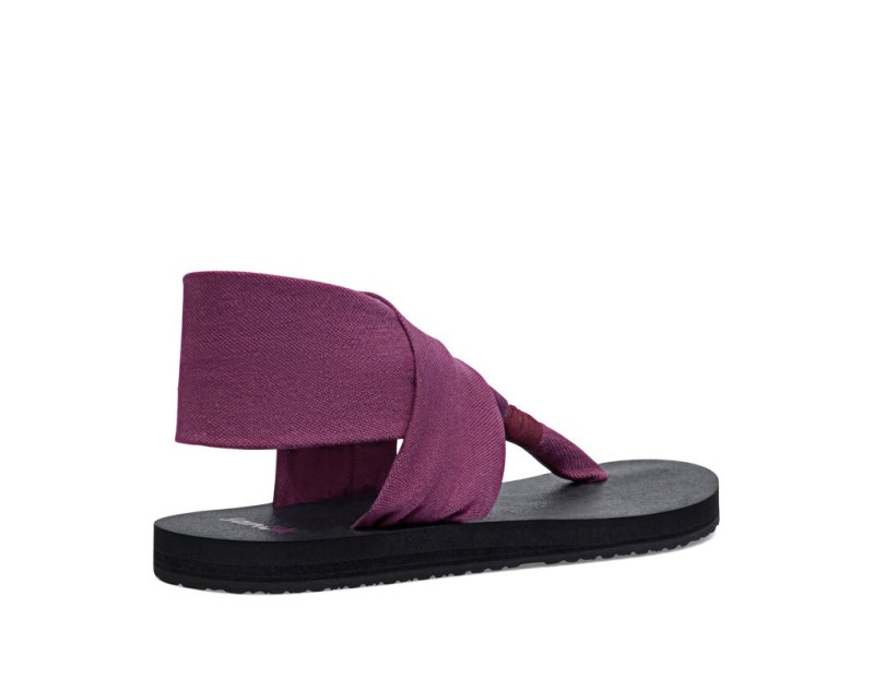 Purple Sanuk Sling St Vegan Women's Sandals | 61VAUFTGO