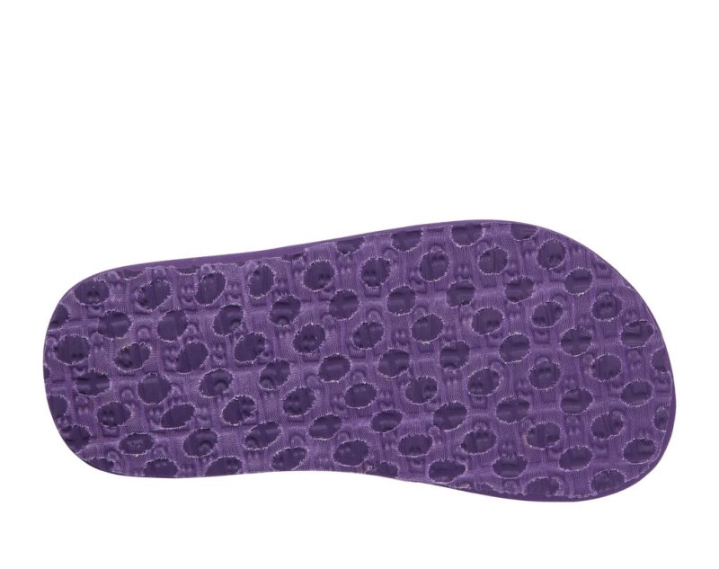 Purple Sanuk Yoga Glitter Kids' Sandals | 89MISXKYP