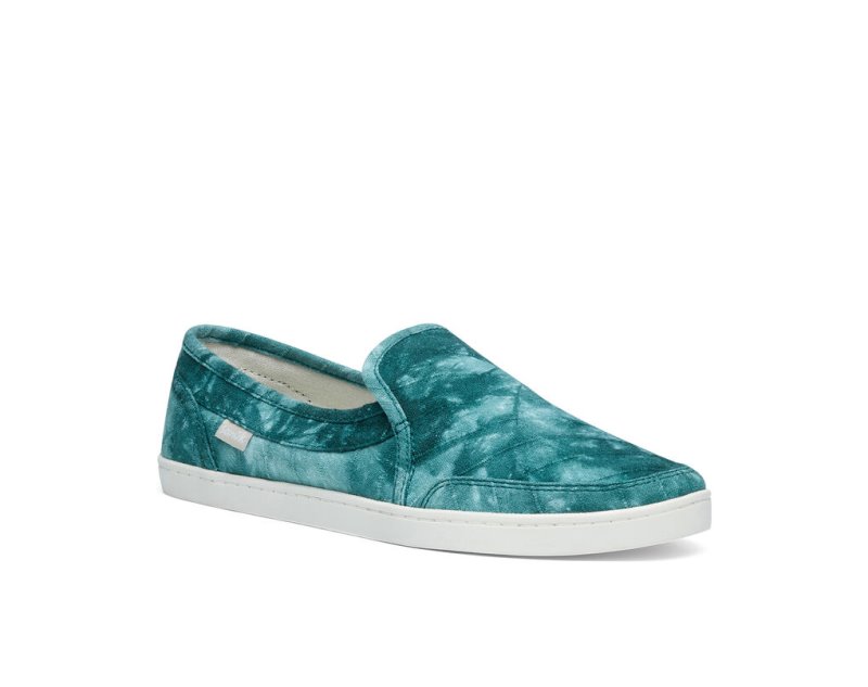 Turquoise Sanuk Pair O Dice Tie Dye Women's Shoes | 96VJHTQMZ