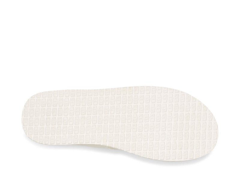 White Sanuk Donna St Hemp Women's Sidewalk Surfers | 70LHFZDGT