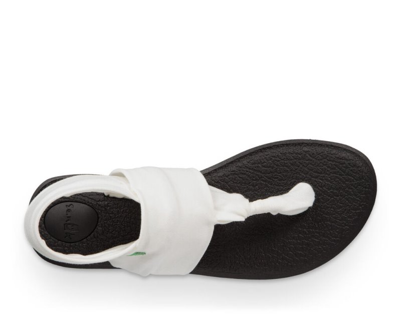 White Sanuk Yoga Sling 2 Women's Flip Flops | 78SKCGMUY