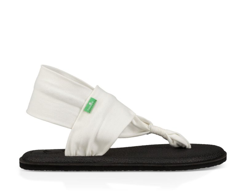 White Sanuk Yoga Sling 2 Women\'s Sandals | 98OVTEPXI