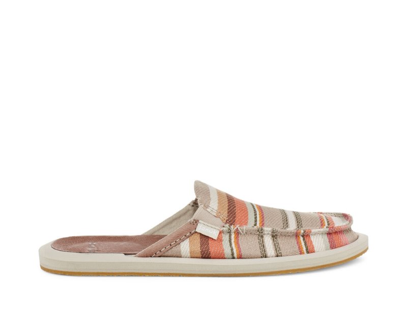 Beige Sanuk You Got My Back Blanket Sustainable Slip On Women's Sandals | 86XUZLTQF