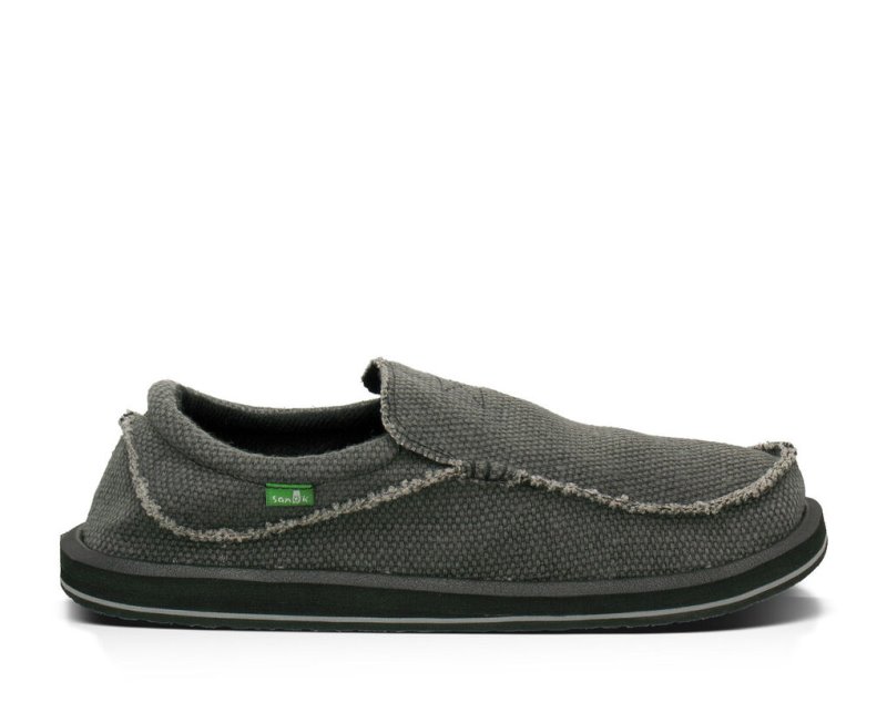 Black Sanuk Chiba Men's Sidewalk Surfers | 68CIFLSZK