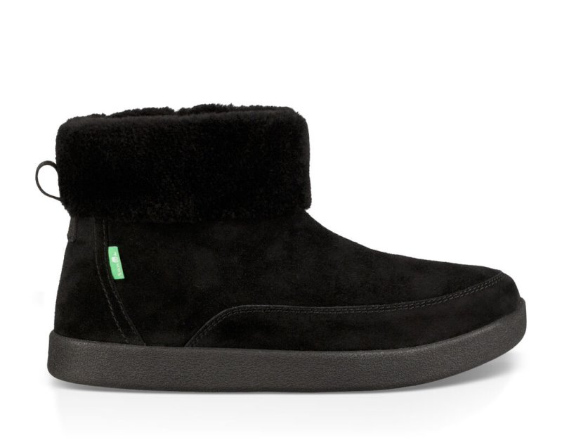 Black Sanuk New Bootah Suede Women's Boots | 82EFQUKIH