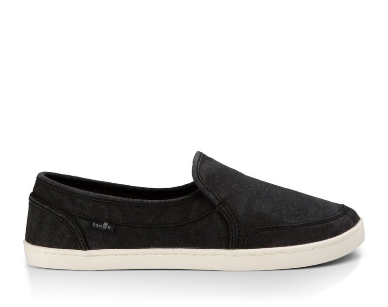 Black Sanuk Pair O Dice Slip On Women's Shoes | 31GQZYBCI