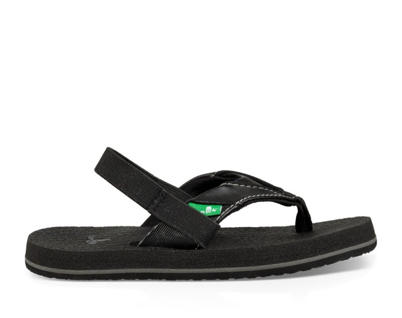 Black Sanuk Root Beer Cozy Kids' Sandals | 85YVMAEOU