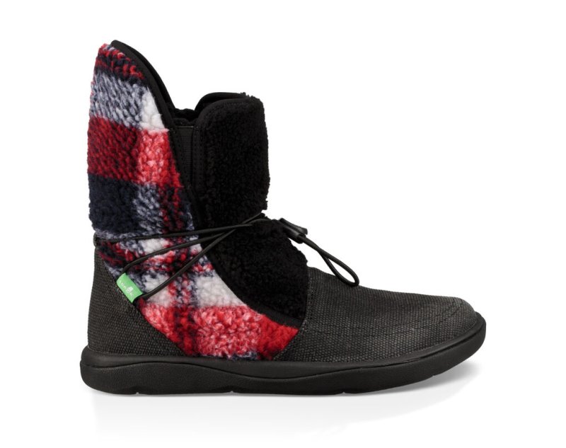 Black Sanuk Tripper Flurry Women's Boots | 24IPDMYNU