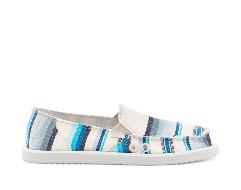 Blue Sanuk Donna Blanket Slip On Women's Shoes | 53RJPDACI