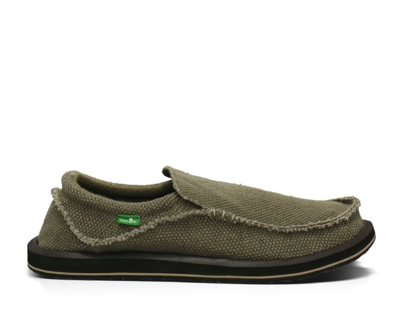 Brown Sanuk Chiba Men's Shoes | 35PNOQDUG