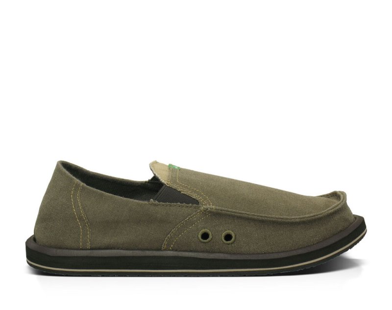 Brown Sanuk Pick Pocket Men's Shoes | 78OZTEMKH