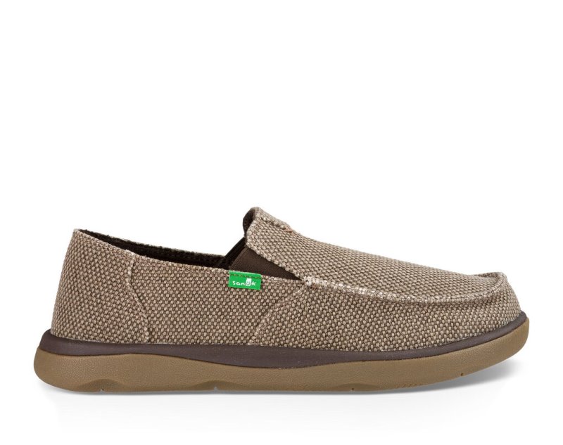 Brown Sanuk Vagabond Tripper Men's Shoes | 42HSMQEFN