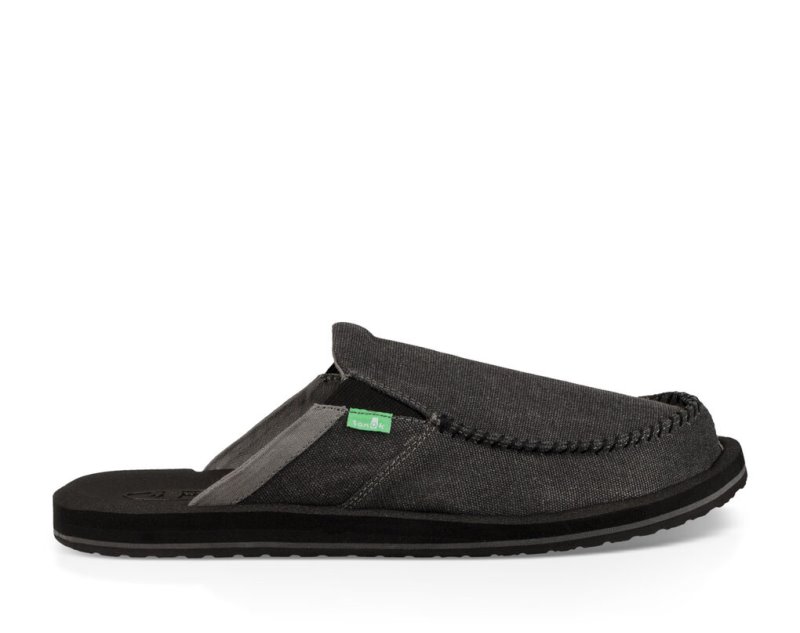 Dark Grey Sanuk You Got My Back III Men's Slippers | 19IOYAWDP