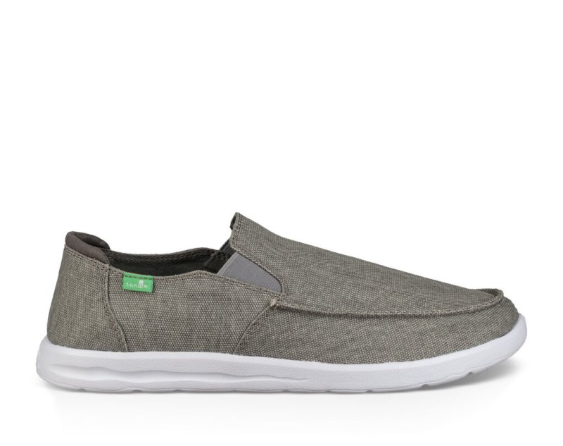 Grey Sanuk Hi Five Men's Shoes | 12GTKYEXH