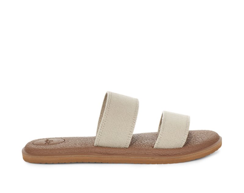 Khaki / Brown Sanuk Yoga Gora Women's Sandals | 39KQECYUA