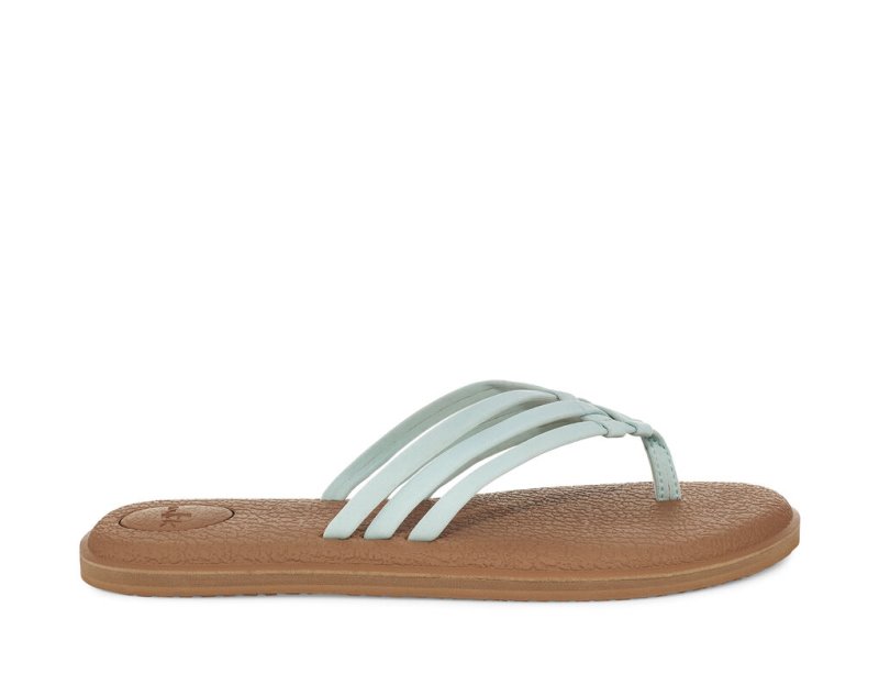 Light Turquoise Sanuk Yoga Salty Women's Sandals | 04LRCPAKF