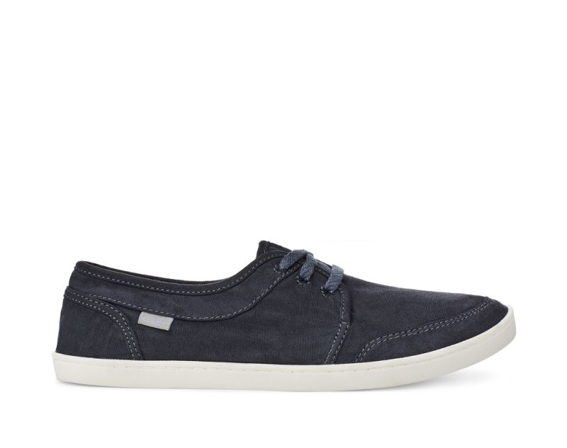 Navy Sanuk Pair O Dice Lace Women's Shoes | 36ISYXBFW