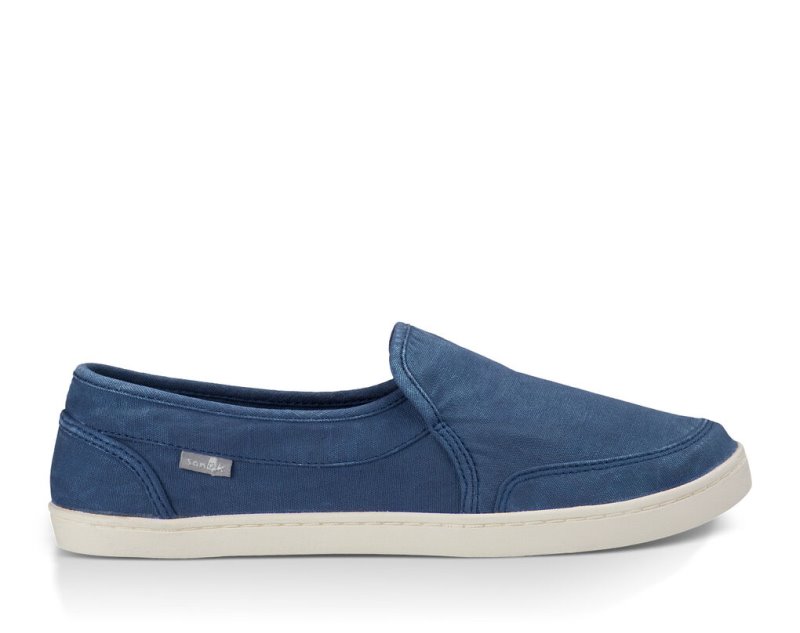 Navy Sanuk Pair O Dice Slip On Women's Shoes | 31UJTXBIS