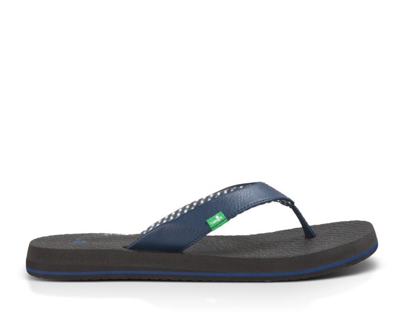 Navy Sanuk Yoga Mat Women's Sandals | 54HRJSZYP