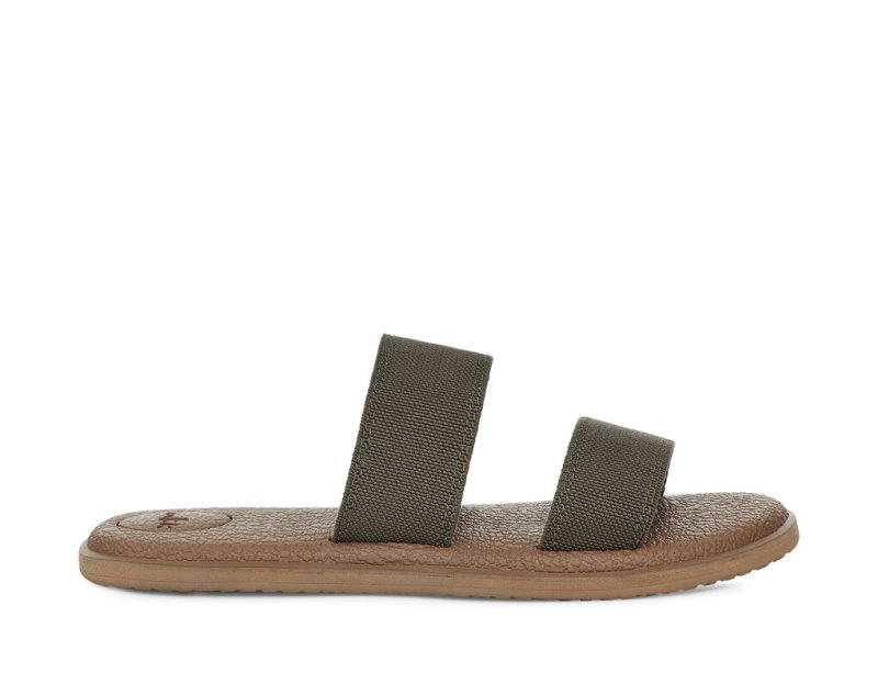 Olive Sanuk Yoga Gora Women's Sandals | 01CRHBQPI