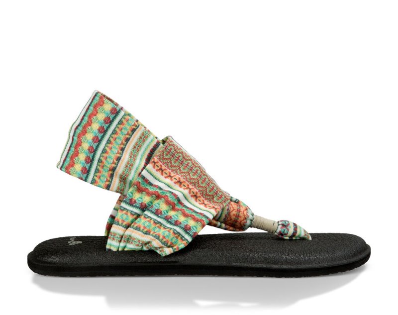 Orange Sanuk Yoga Sling 2 Prints Women's Sandals | 29TSVQEZK